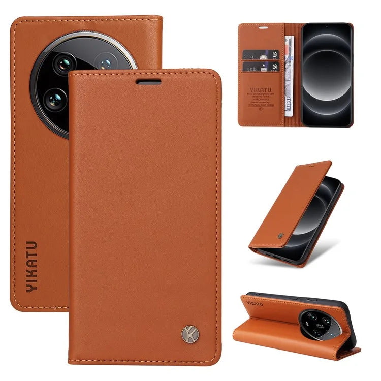 YIKATU YK-001 For Xiaomi 14 Ultra Case Magnetic Closure PU Leather Cover