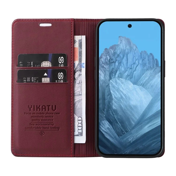 YIKATU YK-001 For Google Pixel 9 Case Magnetic Closure PU Leather Phone Cover