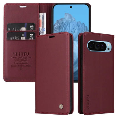 YIKATU YK-001 For Google Pixel 9 Case Magnetic Closure PU Leather Phone Cover