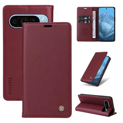 YIKATU YK-001 For Google Pixel 9 Case Magnetic Closure PU Leather Phone Cover