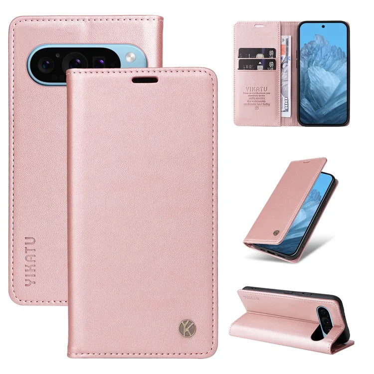 YIKATU YK-001 For Google Pixel 9 Case Magnetic Closure PU Leather Phone Cover
