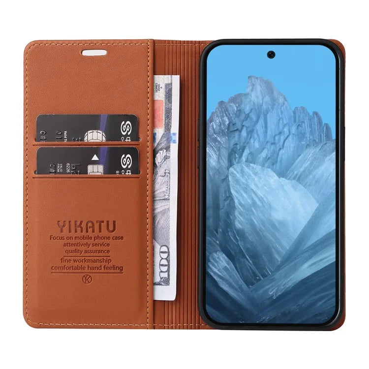 YIKATU YK-001 For Google Pixel 9 Case Magnetic Closure PU Leather Phone Cover