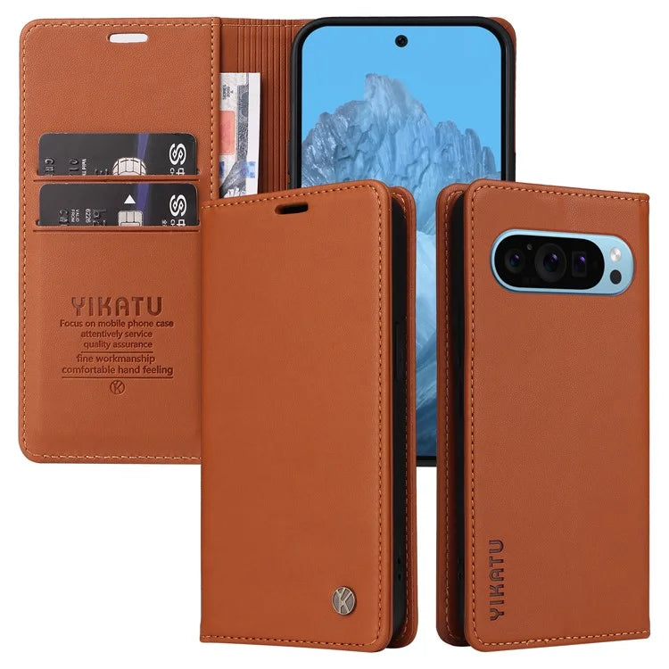 YIKATU YK-001 For Google Pixel 9 Case Magnetic Closure PU Leather Phone Cover