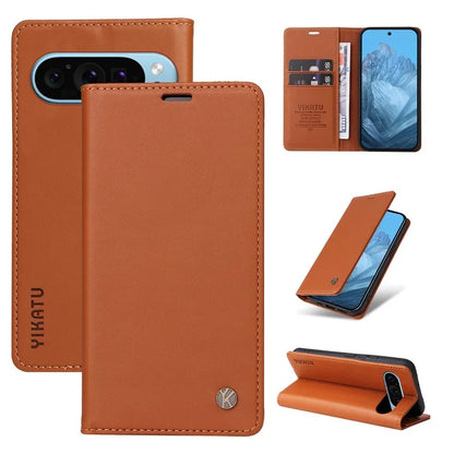 YIKATU YK-001 For Google Pixel 9 Case Magnetic Closure PU Leather Phone Cover