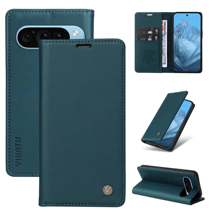 YIKATU YK-001 For Google Pixel 9 Case Magnetic Closure PU Leather Phone Cover
