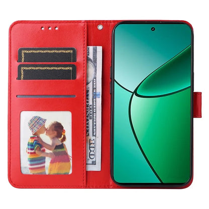 For Realme 12+ 5G Wallet Case Sunflower Imprinted Leather Flip Phone Cover