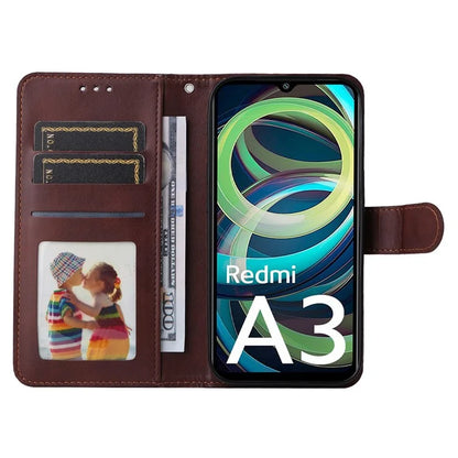 For Xiaomi Redmi A3 Case Magnetic Clasp Leather Flip Wallet Phone Cover