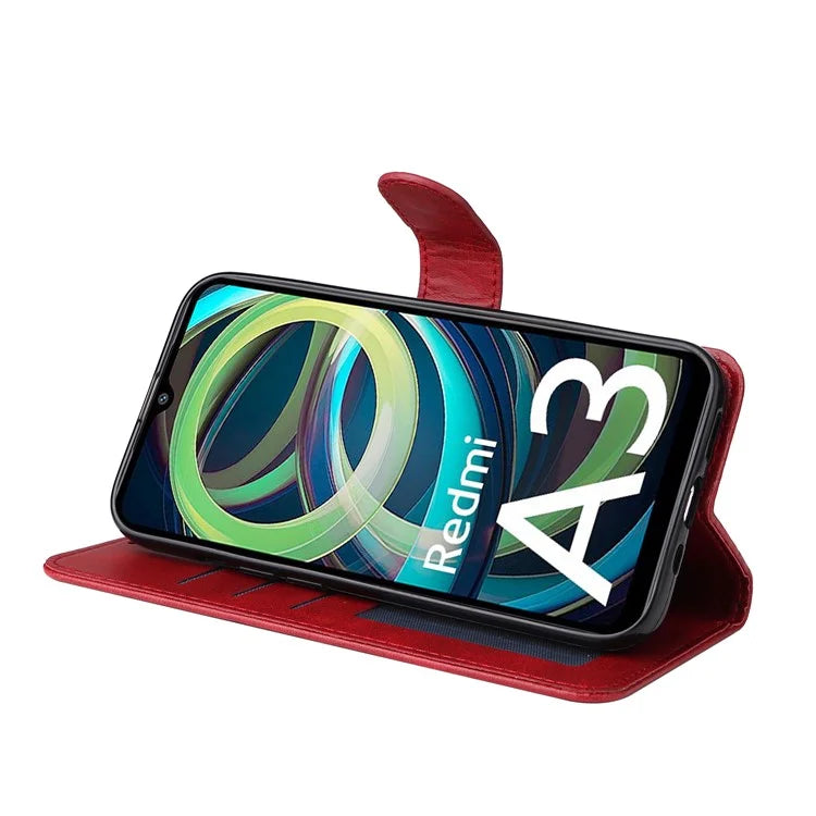 For Xiaomi Redmi A3 Case Magnetic Clasp Leather Flip Wallet Phone Cover