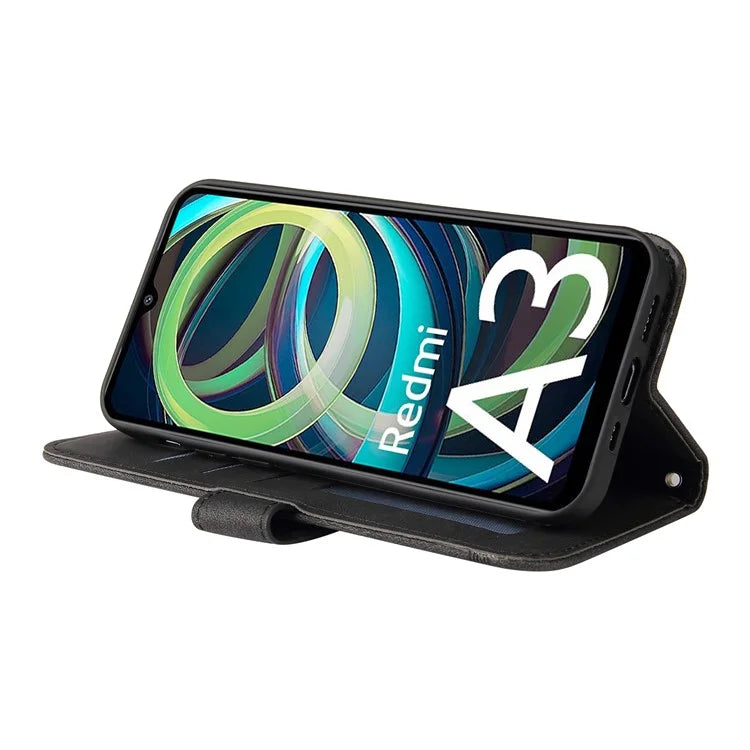For Xiaomi Redmi A3 Case PU Leather Phone Wallet Cover with Stand