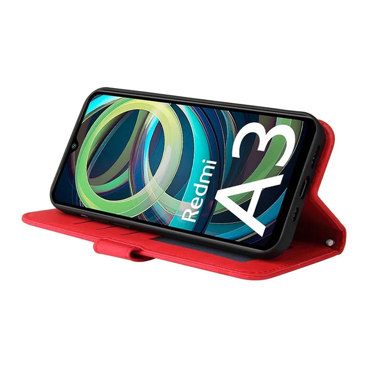 For Xiaomi Redmi A3 Case PU Leather Phone Wallet Cover with Stand