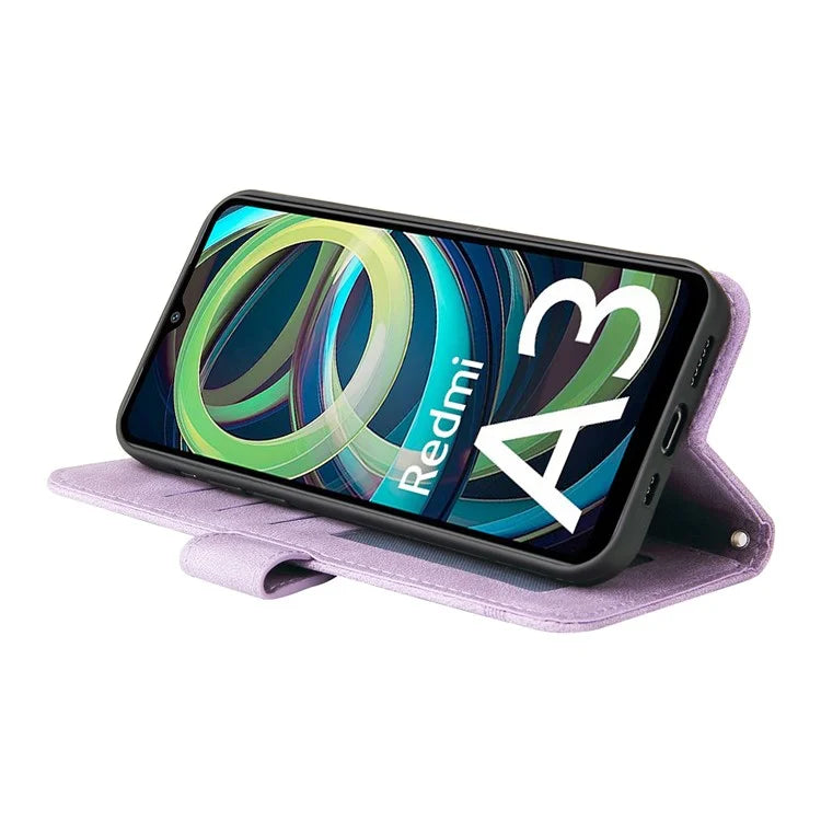 For Xiaomi Redmi A3 Case PU Leather Phone Wallet Cover with Stand