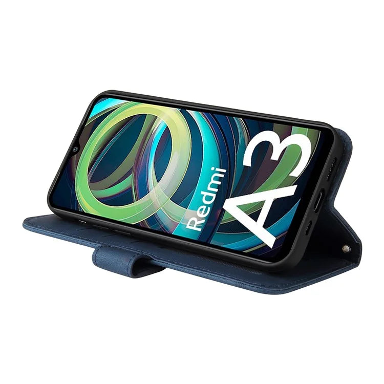 For Xiaomi Redmi A3 Case PU Leather Phone Wallet Cover with Stand