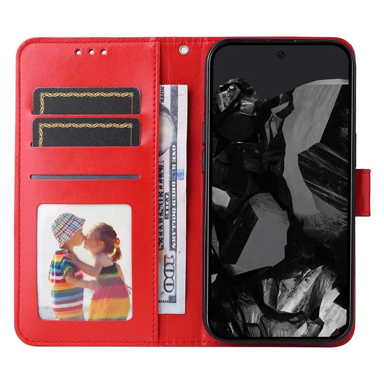 For Google Pixel 9 Pro Case Foldable Stand Imprinted Flower Phone Cover