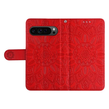 For Google Pixel 9 Pro Case Foldable Stand Imprinted Flower Phone Cover