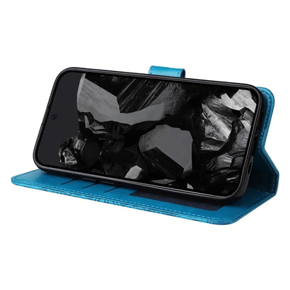 For Google Pixel 9 Pro Case Foldable Stand Imprinted Flower Phone Cover