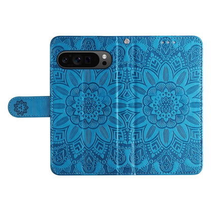 For Google Pixel 9 Pro Case Foldable Stand Imprinted Flower Phone Cover