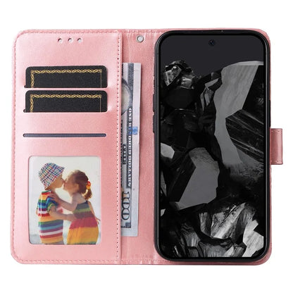 For Google Pixel 9 Pro Case Foldable Stand Imprinted Flower Phone Cover