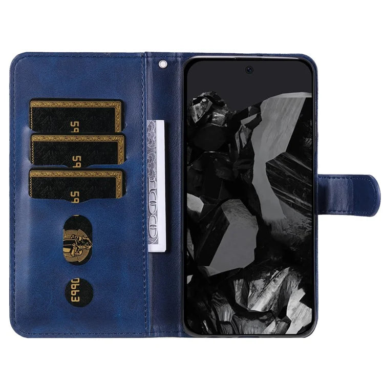 For Google Pixel 9 Pro Cell Phone Cases Zipper Pocket Leather Shockproof Cover