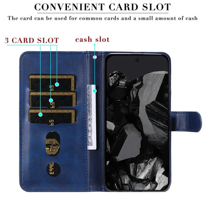 For Google Pixel 9 Pro Cell Phone Cases Zipper Pocket Leather Shockproof Cover