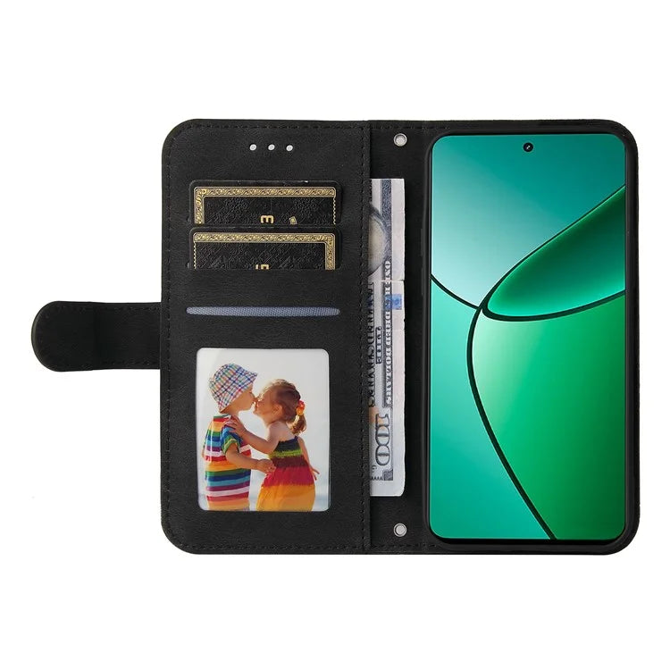 For Realme 12+ 5G Case Hardware Tree Decor Leather Wallet Phone Cover