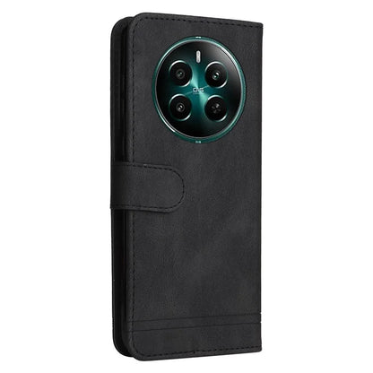 For Realme 12+ 5G Case Hardware Tree Decor Leather Wallet Phone Cover