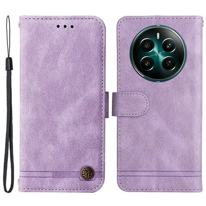 For Realme 12+ 5G Case Hardware Tree Decor Leather Wallet Phone Cover