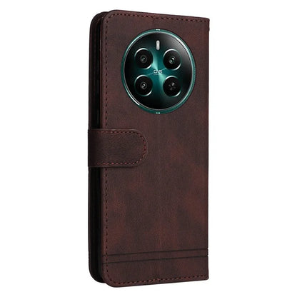 For Realme 12+ 5G Case Hardware Tree Decor Leather Wallet Phone Cover