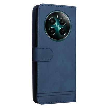 For Realme 12+ 5G Case Hardware Tree Decor Leather Wallet Phone Cover