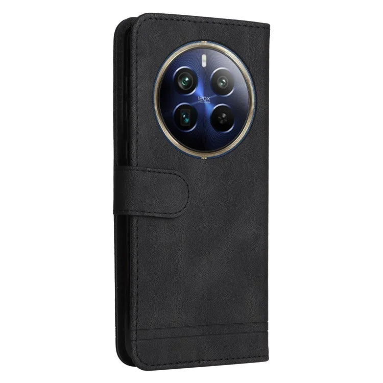 For Realme 12 Pro 5G / 12 Pro+ 5G Leather Case Skin-touch Texture Wallet Phone Cover