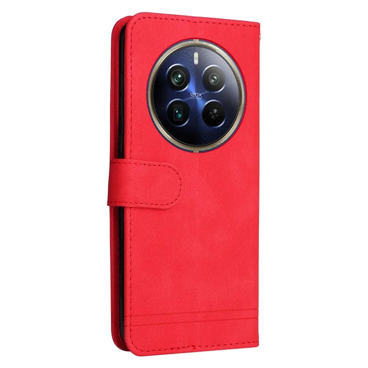 For Realme 12 Pro 5G / 12 Pro+ 5G Leather Case Skin-touch Texture Wallet Phone Cover