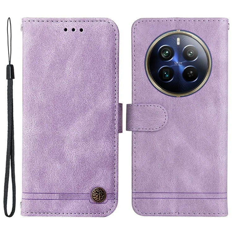 For Realme 12 Pro 5G / 12 Pro+ 5G Leather Case Skin-touch Texture Wallet Phone Cover