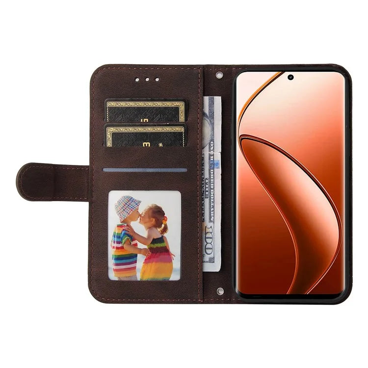 For Realme 12 Pro 5G / 12 Pro+ 5G Leather Case Skin-touch Texture Wallet Phone Cover