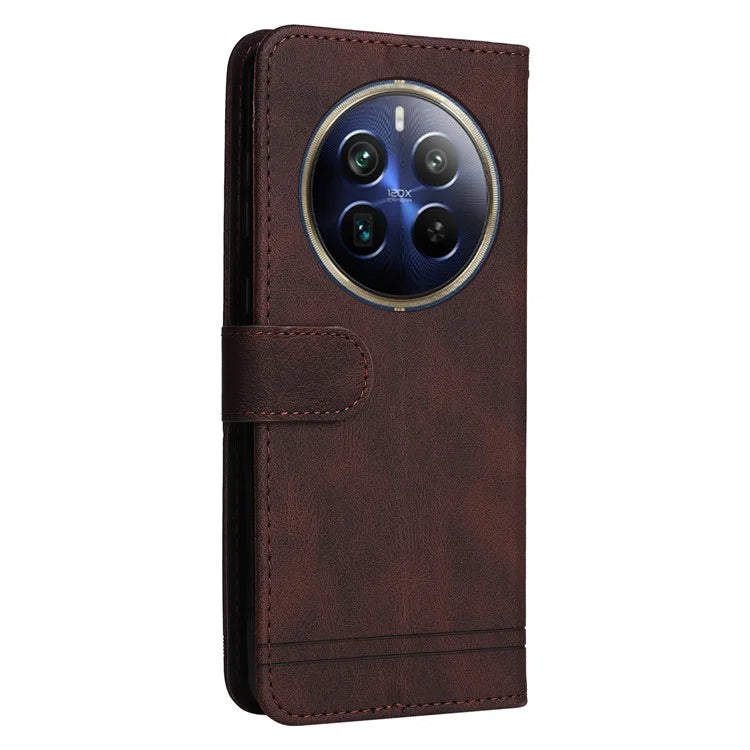 For Realme 12 Pro 5G / 12 Pro+ 5G Leather Case Skin-touch Texture Wallet Phone Cover