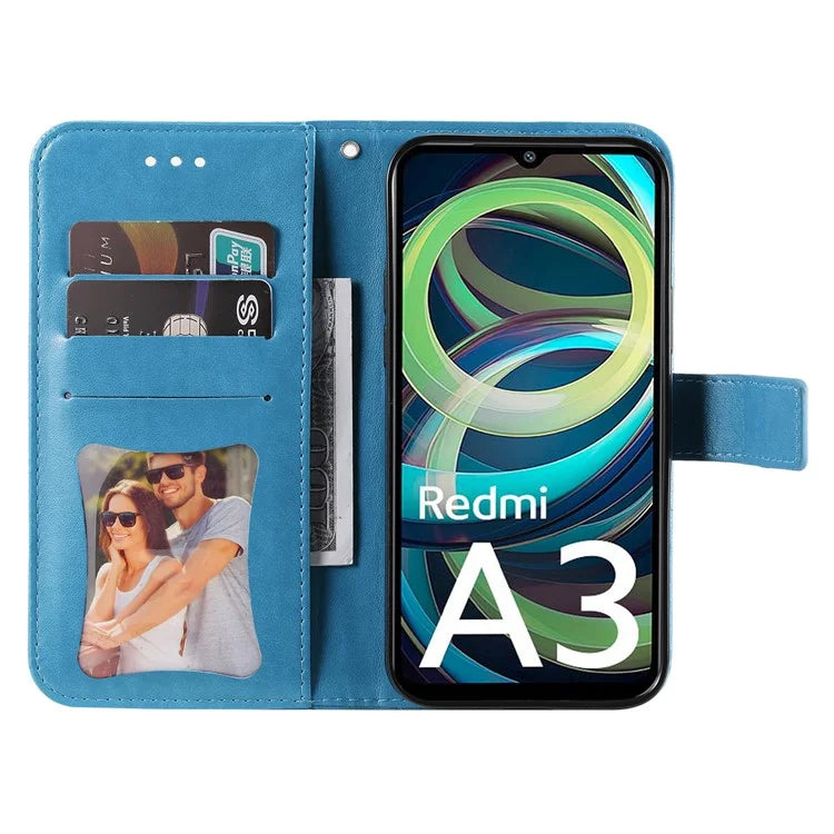 For Xiaomi Redmi A3 Case PU Leather +TPU Phone Cover with Wallet Stand