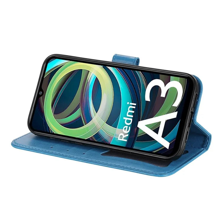 For Xiaomi Redmi A3 Case PU Leather +TPU Phone Cover with Wallet Stand