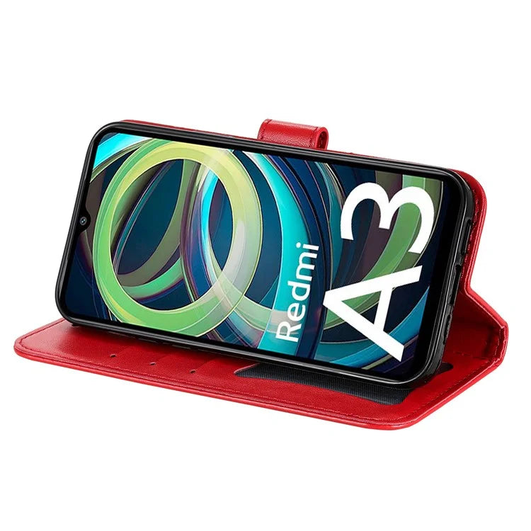For Xiaomi Redmi A3 Case PU Leather +TPU Phone Cover with Wallet Stand