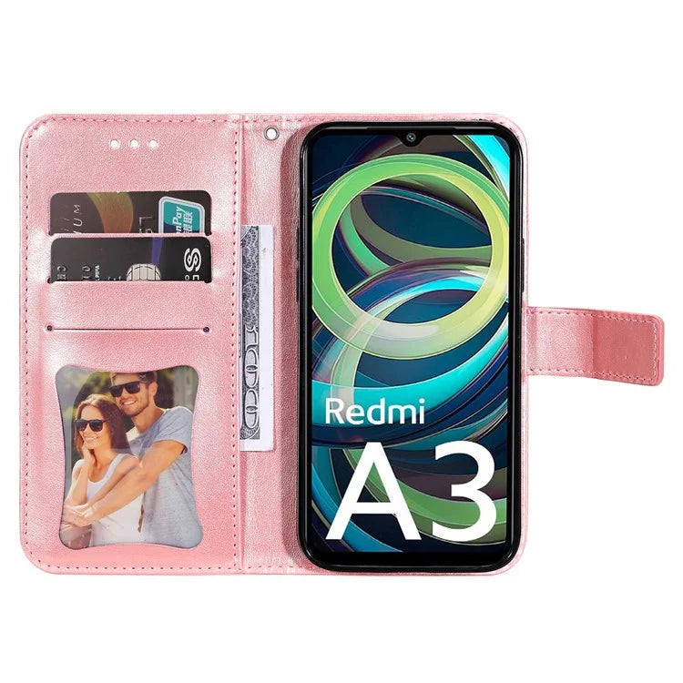 For Xiaomi Redmi A3 Case PU Leather +TPU Phone Cover with Wallet Stand