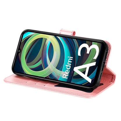 For Xiaomi Redmi A3 Case PU Leather +TPU Phone Cover with Wallet Stand