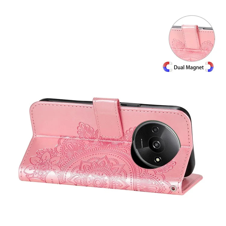For Xiaomi Redmi A3 Case PU Leather +TPU Phone Cover with Wallet Stand