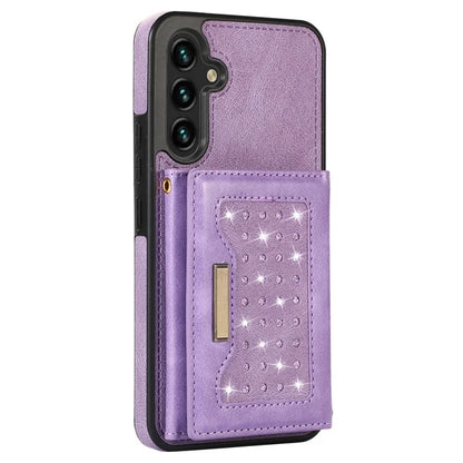 For Samsung Galaxy A14 5G / 4G Case RFID Blocking Wallet Leather Coated TPU Phone Cover
