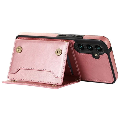 For Samsung Galaxy A14 5G / 4G Case RFID Blocking Wallet Leather Coated TPU Phone Cover