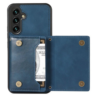For Samsung Galaxy A14 5G / 4G Case RFID Blocking Wallet Leather Coated TPU Phone Cover