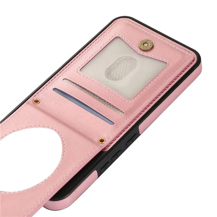 For Samsung Galaxy A54 5G Case RFID Blocking Card Holder Mirror Leather Coated TPU Cover