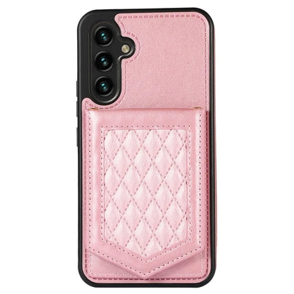 For Samsung Galaxy A54 5G Case RFID Blocking Card Holder Mirror Leather Coated TPU Cover