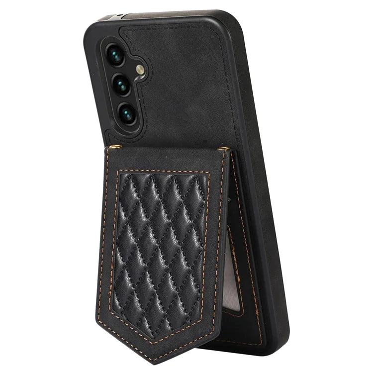 For Samsung Galaxy A14 5G / 4G Cover TPU Leather Phone Case RFID Blocking Hidden Mirror