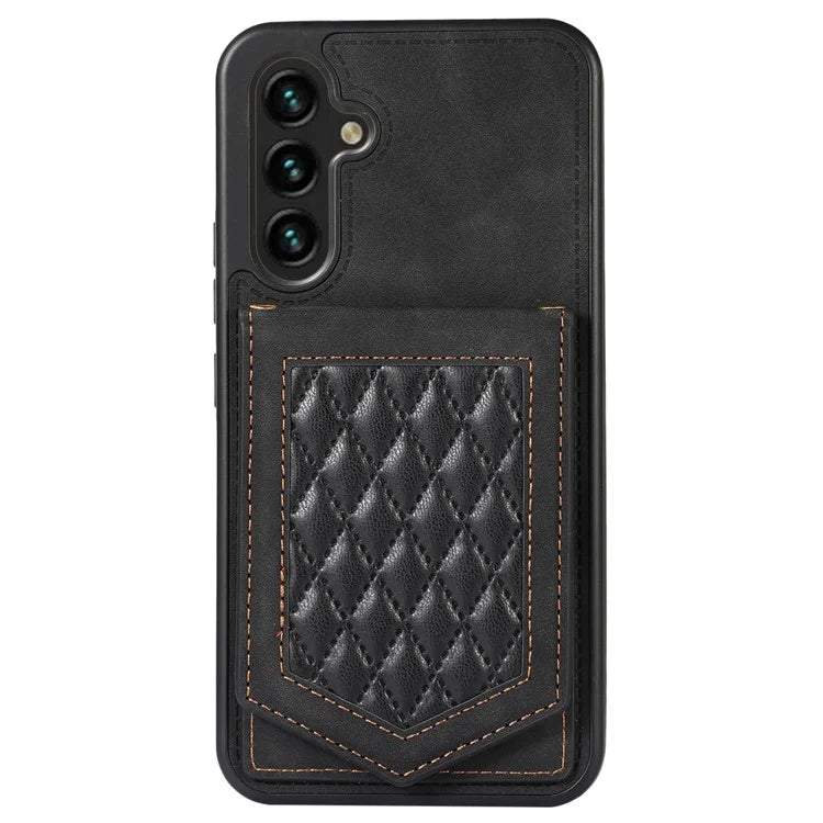 For Samsung Galaxy A14 5G / 4G Cover TPU Leather Phone Case RFID Blocking Hidden Mirror