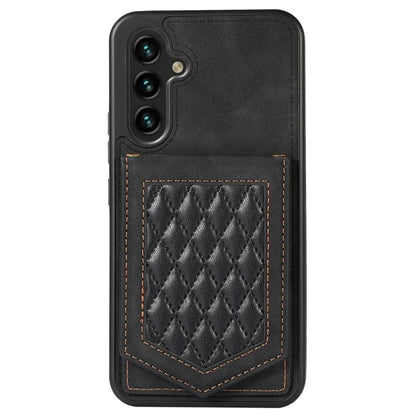For Samsung Galaxy A14 5G / 4G Cover TPU Leather Phone Case RFID Blocking Hidden Mirror