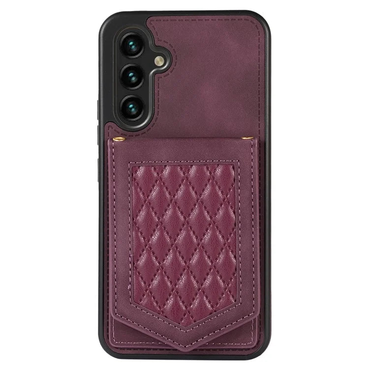 For Samsung Galaxy A14 5G / 4G Cover TPU Leather Phone Case RFID Blocking Hidden Mirror