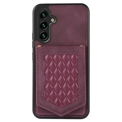 For Samsung Galaxy A14 5G / 4G Cover TPU Leather Phone Case RFID Blocking Hidden Mirror