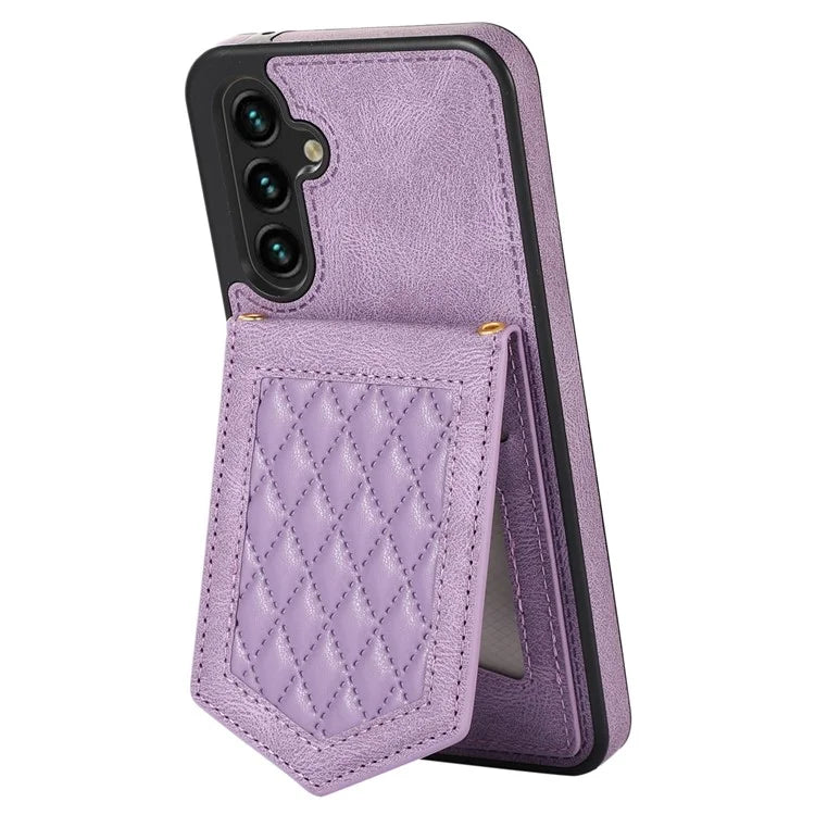 For Samsung Galaxy A14 5G / 4G Cover TPU Leather Phone Case RFID Blocking Hidden Mirror